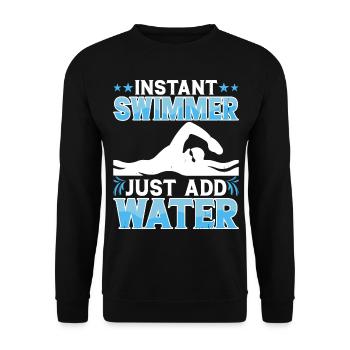 Swimming Float - Unisex Sweatshirt - black - Front - Alina (178cm) & Michal (187cm)