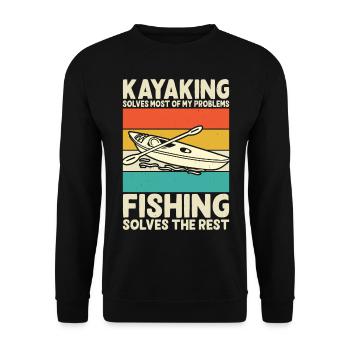 Kayak Kayaker Kayaker - Unisex Sweatshirt - black - Front - Alina (178cm) & Michal (187cm)