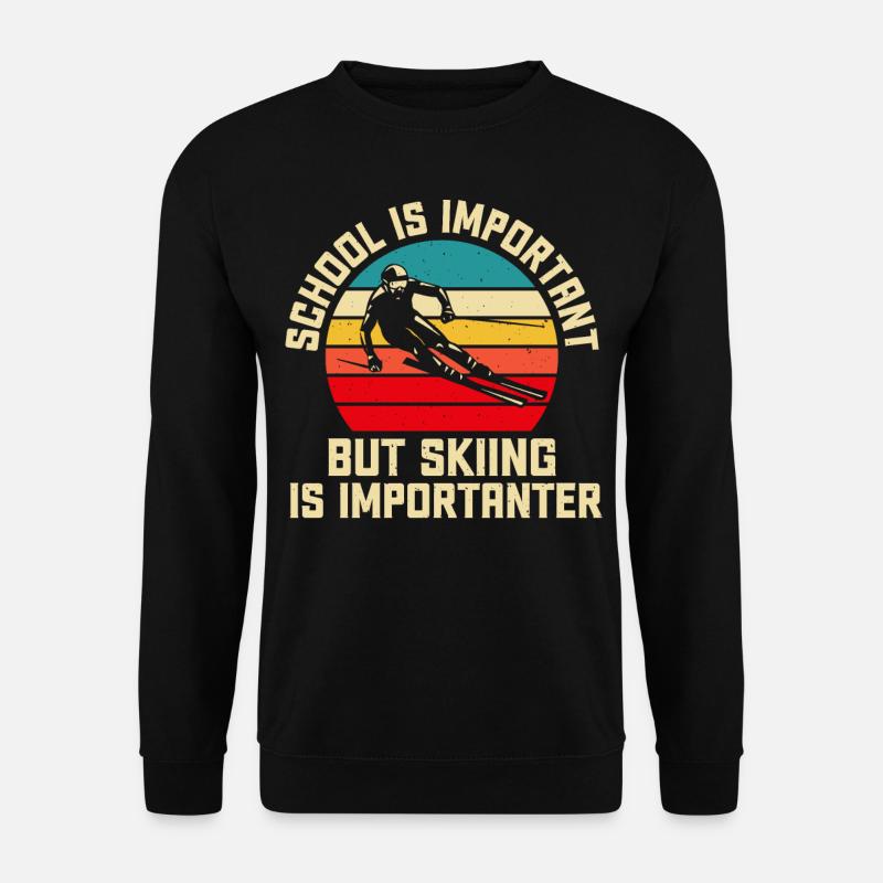 Ski Skifahren Skifahrer - Unisex Pullover - Schwarz