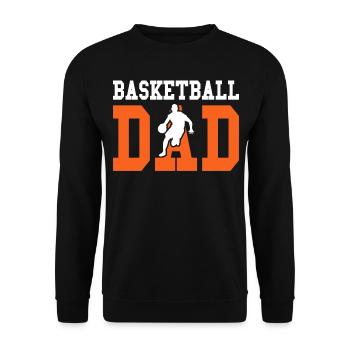 Basketball Daddy Dad Dad - Unisex Sweatshirt - black - Front - Alina (178cm) & Michal (187cm)