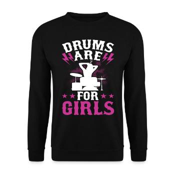 Batterie Batteur Batteur - Sweat-shirt Unisexe - noir - Devant - Alina (178cm) & Michal (187cm)