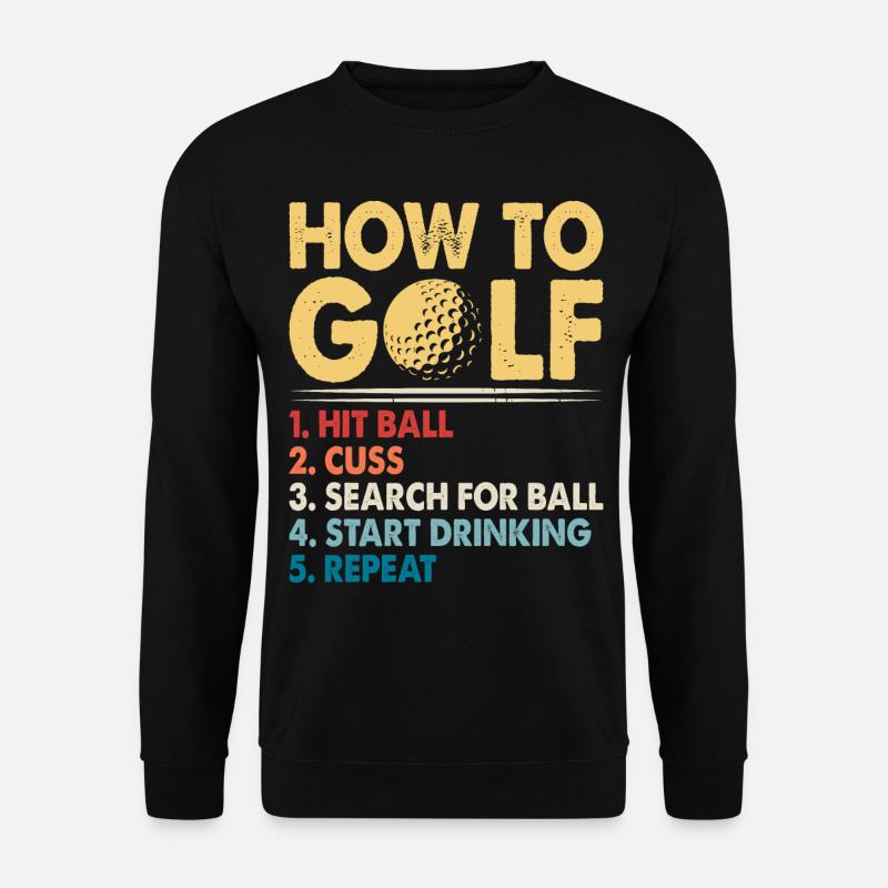 Golf Golfer - Unisex Pullover - Schwarz