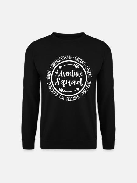 Adventure Squad Camping Vibes Camper Erkunden - Unisex Pullover - Schwarz