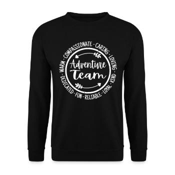 Équipe d’aventure Campeur Explorer la randonnée en plein air - Sweat-shirt Unisexe - noir - Devant - Alina (178cm) & Michal (187cm)