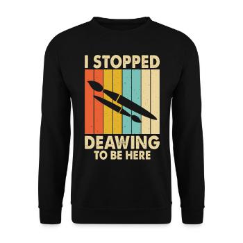 Artiste peintre - Sweat-shirt Unisexe - noir - Devant - Alina (178cm) & Michal (187cm)