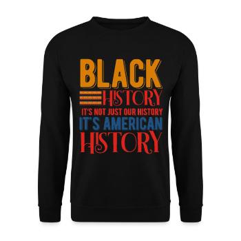 Mois de l’histoire des Noirs Histoire des Noirs - Sweat-shirt Unisexe - noir - Devant - Alina (178cm) & Michal (187cm)