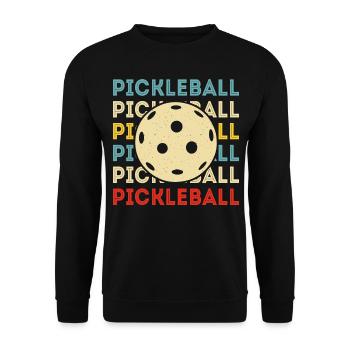 Pickleball - Sweat-shirt Unisexe - noir - Devant - Alina (178cm) & Michal (187cm)