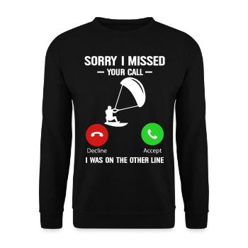 Kitesurf Kitesurfer Kiteboard Kitesurfing - Sweat-shirt Unisexe - noir - Devant - Alina (178cm) & Michal (187cm)