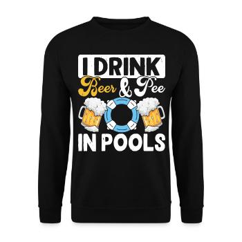 Swimming Swimmers - Unisex Sweatshirt - black - Front - Alina (178cm) & Michal (187cm)