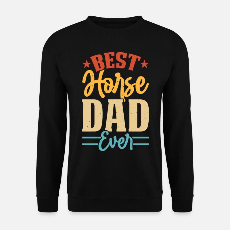 Papa Chevaux - Sweat-shirt Unisexe - noir