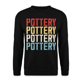 Pottery Pottery Pottery - Unisex Sweatshirt - black - Front - Alina (178cm) & Michal (187cm)