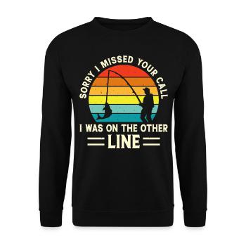 Pêche à la ligne Pêche - Sweat-shirt Unisexe - noir - Devant - Alina (178cm) & Michal (187cm)