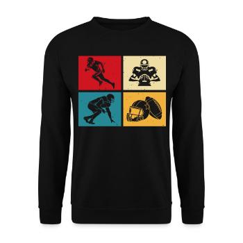 Football - Unisex Pullover - Schwarz - Vorne - Alina (178cm) & Michal (187cm)