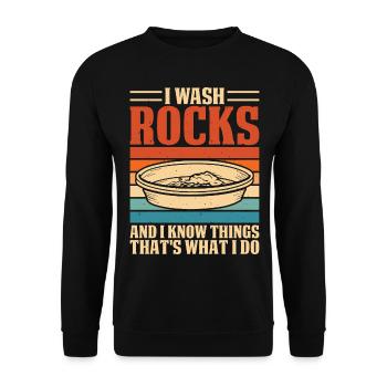 Gold Panning Gold Panning Gold Prospector Gold Prospector - Unisex Sweatshirt - black - Front - Alina (178cm) & Michal (187cm)