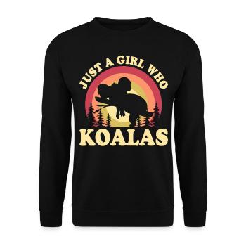 Koala - Unisex Pullover - Schwarz - Vorne - Alina (178cm) & Michal (187cm)