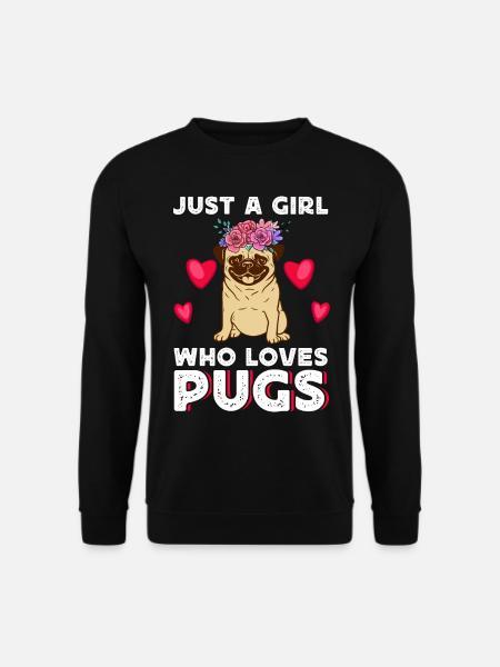 Mops - Unisex Pullover - Schwarz