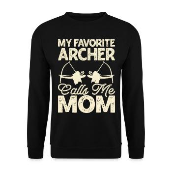 Archer Archery - Unisex Sweatshirt - black - Front - Alina (178cm) & Michal (187cm)