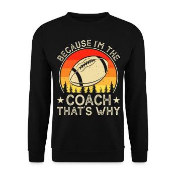 Football Coach - Unisex Sweatshirt - black - Front - Alina (178cm) & Michal (187cm)