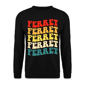 Frettchen - Unisex Pullover - Schwarz - Vorne - Alina (178cm) & Michal (187cm)