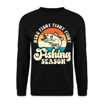 Angler - Unisex Pullover - Schwarz - Vorne - Alina (178cm) & Michal (187cm)