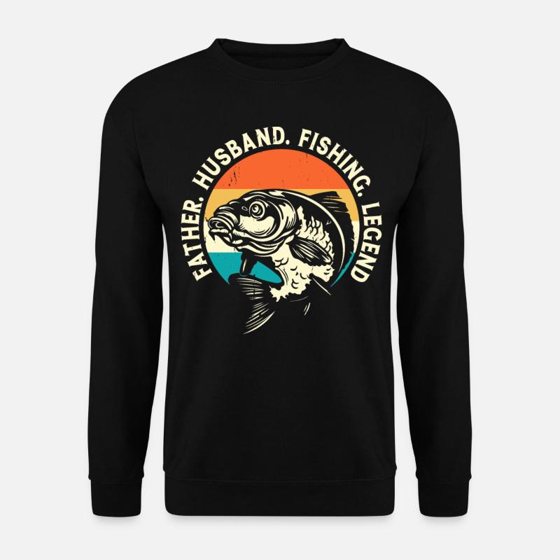Papa pêcheur - Sweat-shirt Unisexe - noir