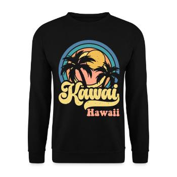 Hawaii - Unisex Sweatshirt - black - Front - Alina (178cm) & Michal (187cm)