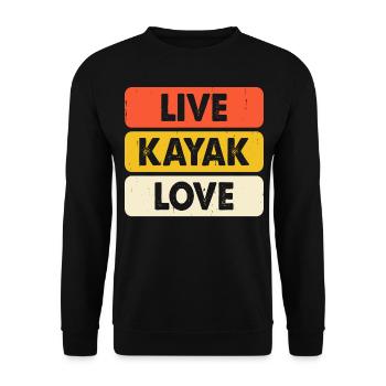 Kayak Kayaker Kayaker - Unisex Sweatshirt - black - Front - Alina (178cm) & Michal (187cm)