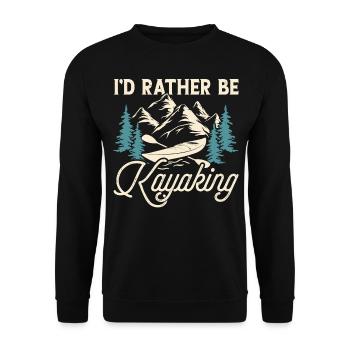 Kayak Kayaker Kayaker - Unisex Sweatshirt - black - Front - Alina (178cm) & Michal (187cm)