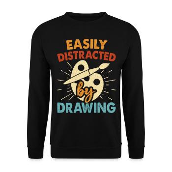 Artiste peintre - Sweat-shirt Unisexe - noir - Devant - Alina (178cm) & Michal (187cm)