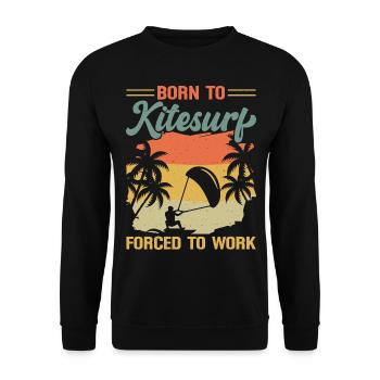 Kitesurf Kitesurfer Kiteboard Kitesurfing - Sweat-shirt Unisexe - noir - Devant - Alina (178cm) & Michal (187cm)