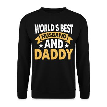 Best Daddy Husband - Unisex Sweatshirt - black - Front - Alina (178cm) & Michal (187cm)