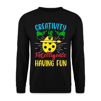 Artiste peintre - Sweat-shirt Unisexe - noir - Devant - Alina (178cm) & Michal (187cm)