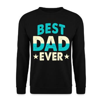 Best Dad - Unisex Sweatshirt - black - Front - Alina (178cm) & Michal (187cm)