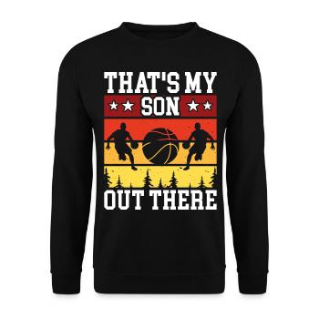 Basketball Dad Mom - Unisex Sweatshirt - black - Front - Alina (178cm) & Michal (187cm)