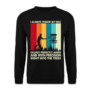Discgolf Disc Golf - Unisex Sweatshirt - black - Front - Alina (178cm) & Michal (187cm)