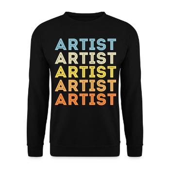 Artiste - Sweat-shirt Unisexe - noir - Devant - Alina (178cm) & Michal (187cm)