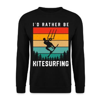 Kitesurf Kitesurfer Kiteboard Kitesurfing - Unisex Sweatshirt - black - Front - Alina (178cm) & Michal (187cm)