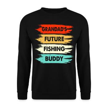 Grands-pères futur compagnon de pêche - Sweat-shirt Unisexe - noir - Devant - Alina (178cm) & Michal (187cm)