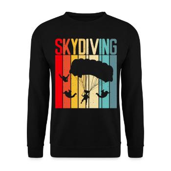 Skydiving - Unisex Pullover - Schwarz - Vorne - Alina (178cm) & Michal (187cm)