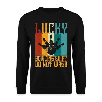 Bowling - Unisex Pullover - Schwarz - Vorne - Alina (178cm) & Michal (187cm)