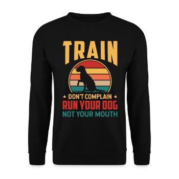 Dog School Dog - Unisex Sweatshirt - black - Front - Alina (178cm) & Michal (187cm)