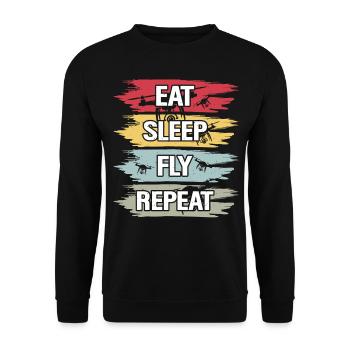 Skydiving - Unisex Pullover - Schwarz - Vorne - Alina (178cm) & Michal (187cm)