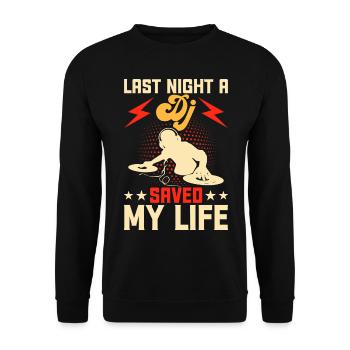 Disc jockey - Unisex Sweatshirt - black - Front - Alina (178cm) & Michal (187cm)