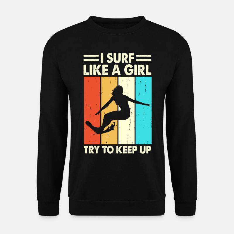 Surfer Surf - Sweat-shirt Unisexe - noir