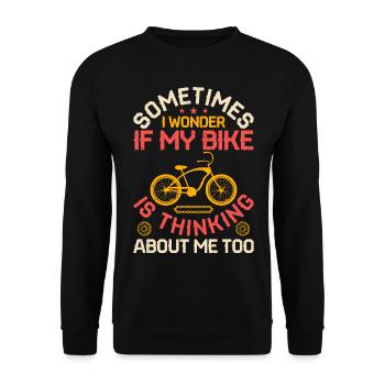 Bicycle Funny Saying - Unisex Sweatshirt - black - Front - Alina (178cm) & Michal (187cm)