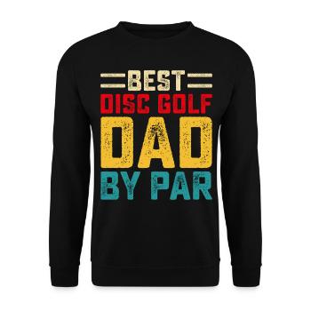 Discgolf Disc Golf Papa Vater - Unisex Pullover - Schwarz - Vorne - Alina (178cm) & Michal (187cm)