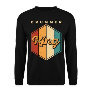 Batterie Batteur Batteur - Sweat-shirt Unisexe - noir - Devant - Alina (178cm) & Michal (187cm)