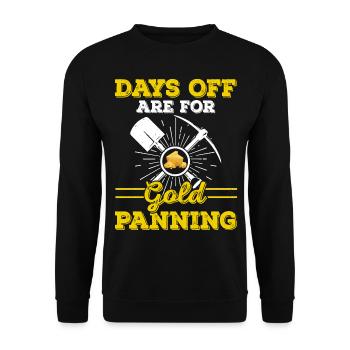 Gold Panning Gold Panning Gold Prospector Gold Prospector - Unisex Sweatshirt - black - Front - Alina (178cm) & Michal (187cm)