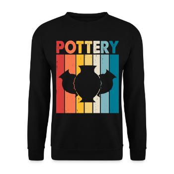 Pottery Pottery Pottery - Unisex Sweatshirt - black - Front - Alina (178cm) & Michal (187cm)