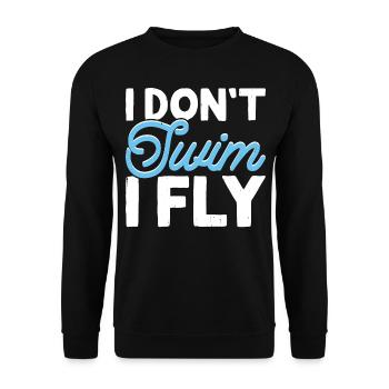 Swimming Swimmers - Unisex Sweatshirt - black - Front - Alina (178cm) & Michal (187cm)